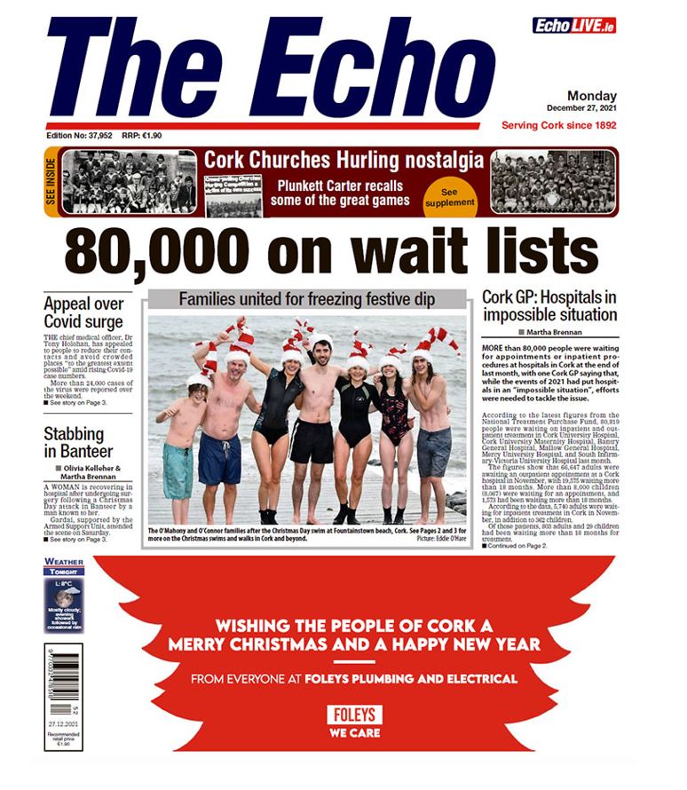 The Echo front page