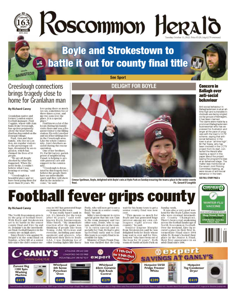 Roscommon Herald front page