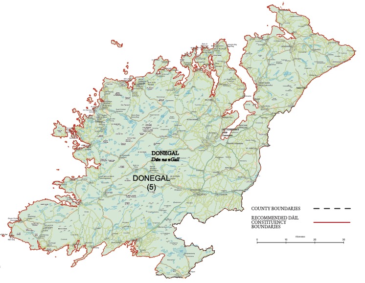 Laois Nationalist Ireland S New Electoral Map See How Your Area Is   Map02 Donegal Constituency Fin 