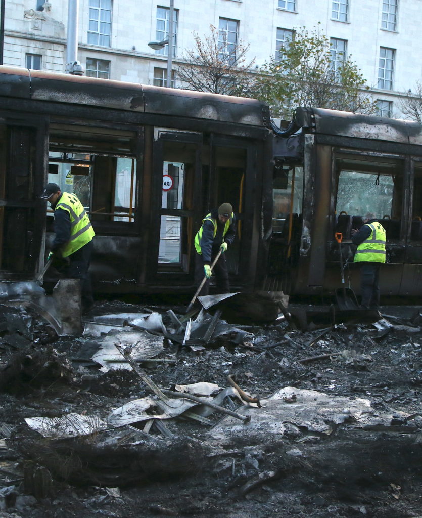 Dublin riots aftermath: Photos show trail of destruction as clean-up ...