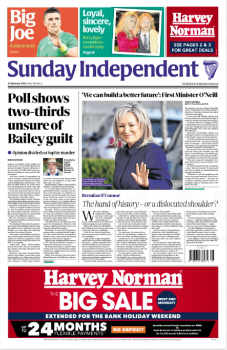 What the papers say: Sunday's front pages - Homepage - Western People